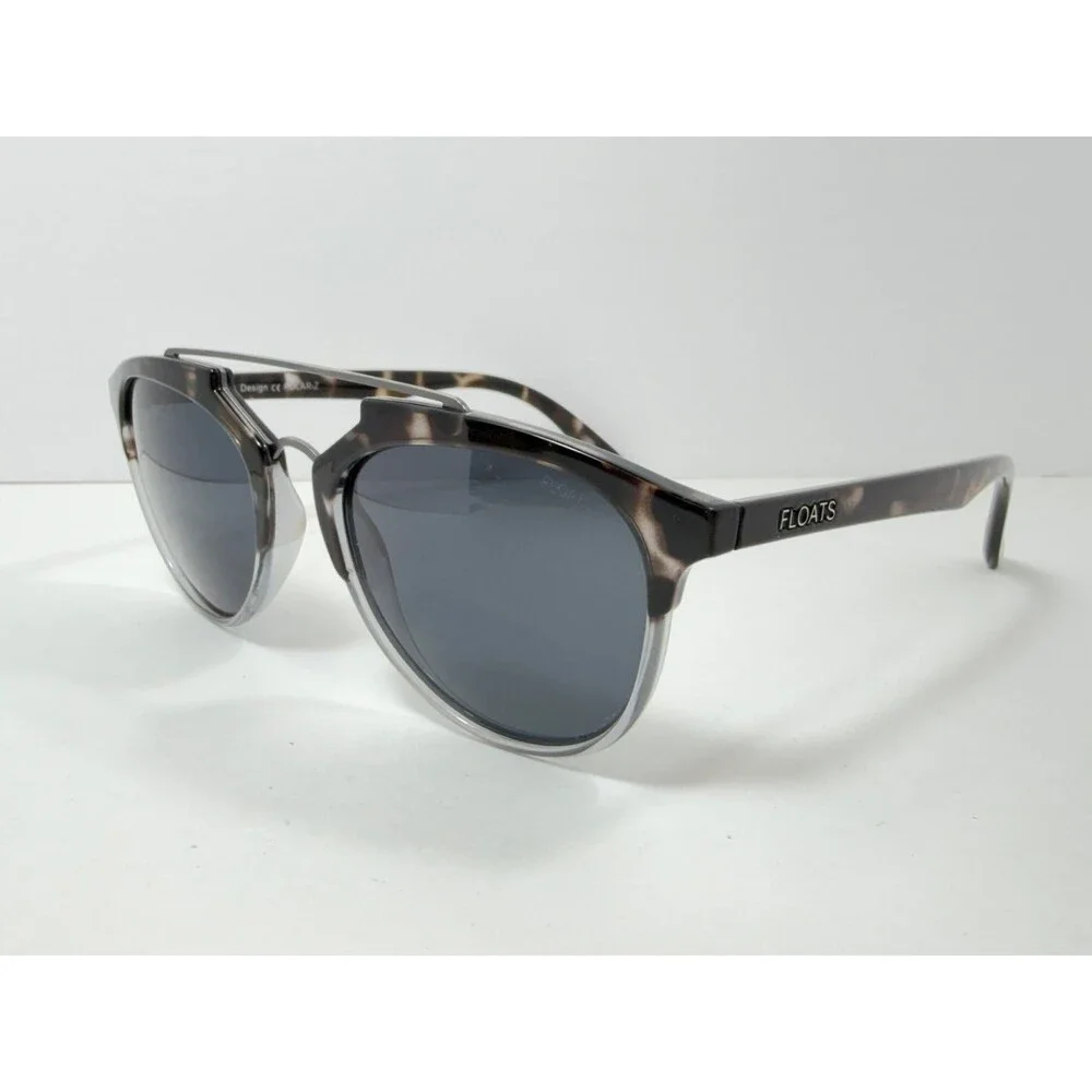 FLOATS Women's Sunglasses Black Tortoise Bluish Polarized 54mm Italian Design